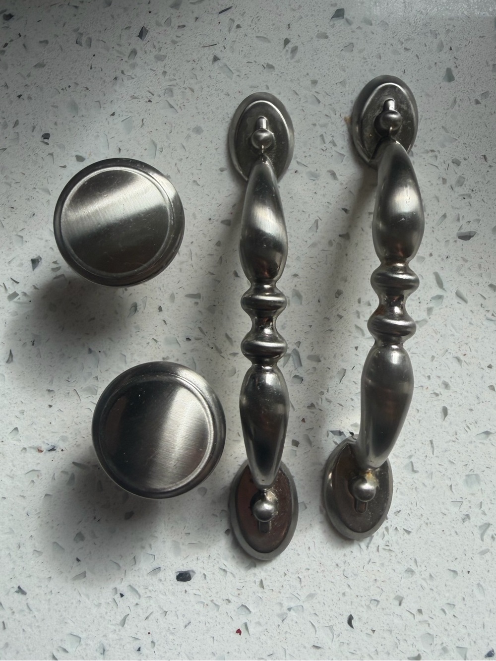 Brushed Nickel Drawer Knobs and Pull Handles - Home Accents